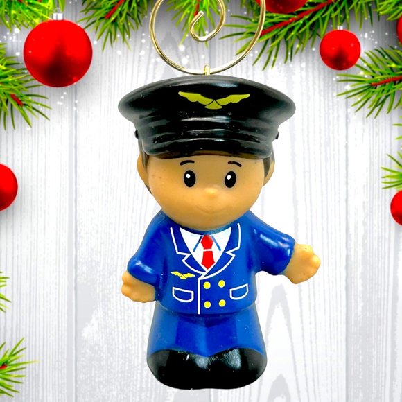 Fisher Price Little People Pilot 2.5" ONE OF A KIND Christmas Tree Ornament - Picture 1 of 3